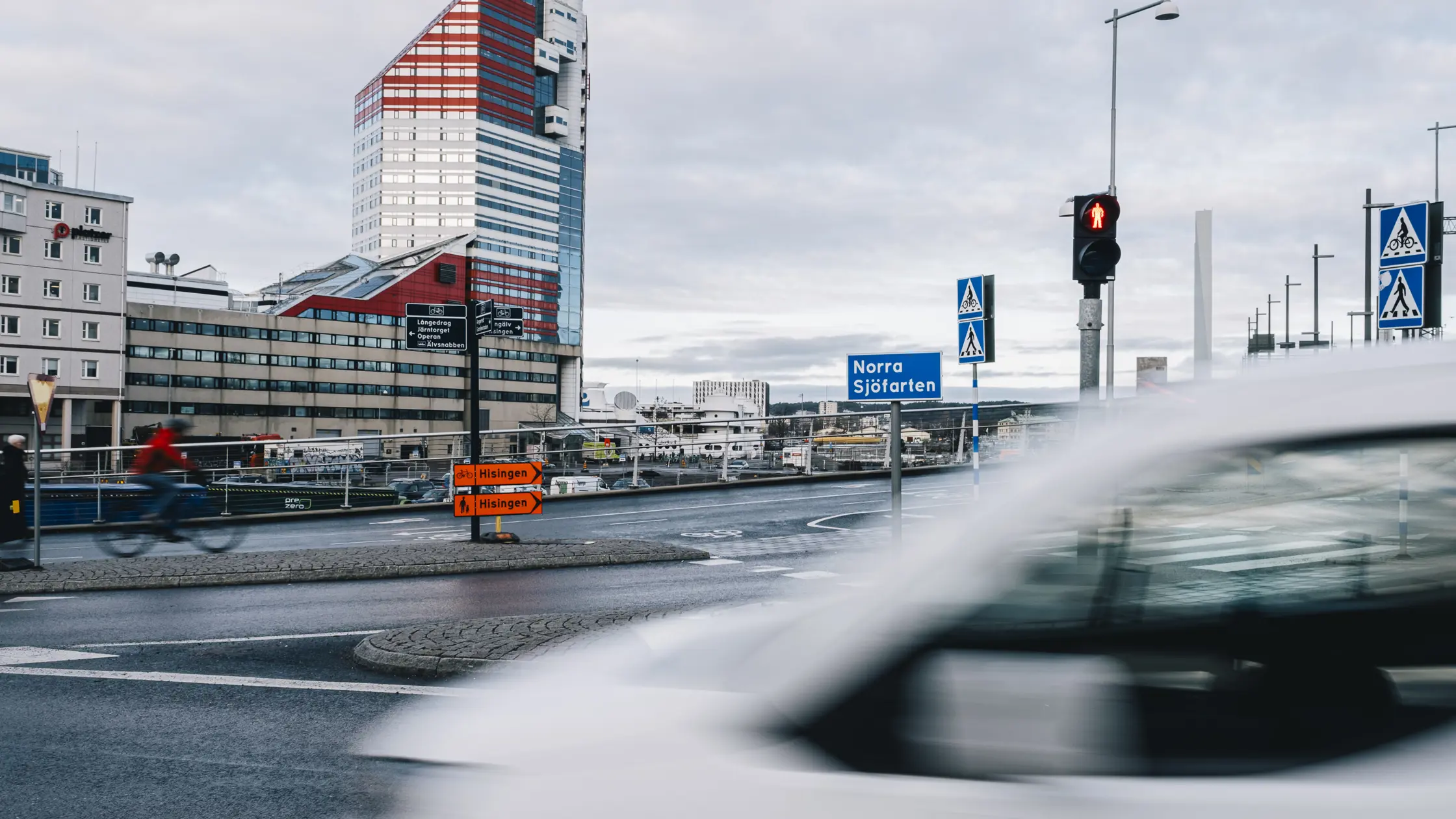 Trafik på Norra Sjöfarten i Göteborg